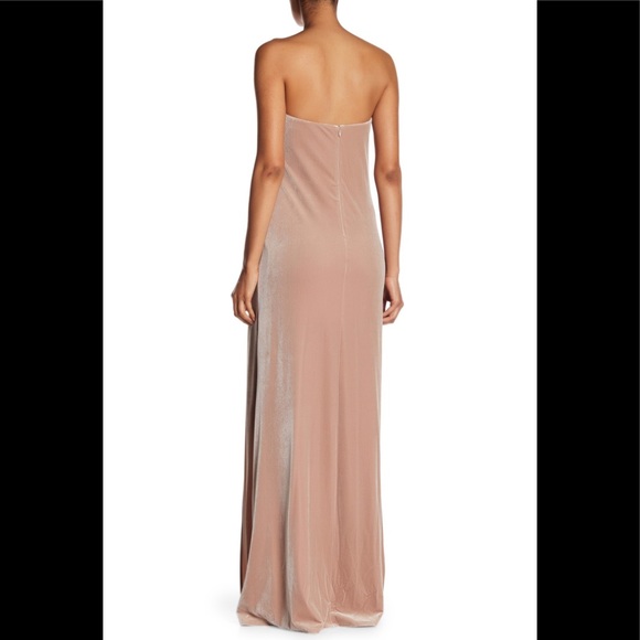 ABS by Allen Schwartz Velvet Gown Cream - Picture 2 of 5